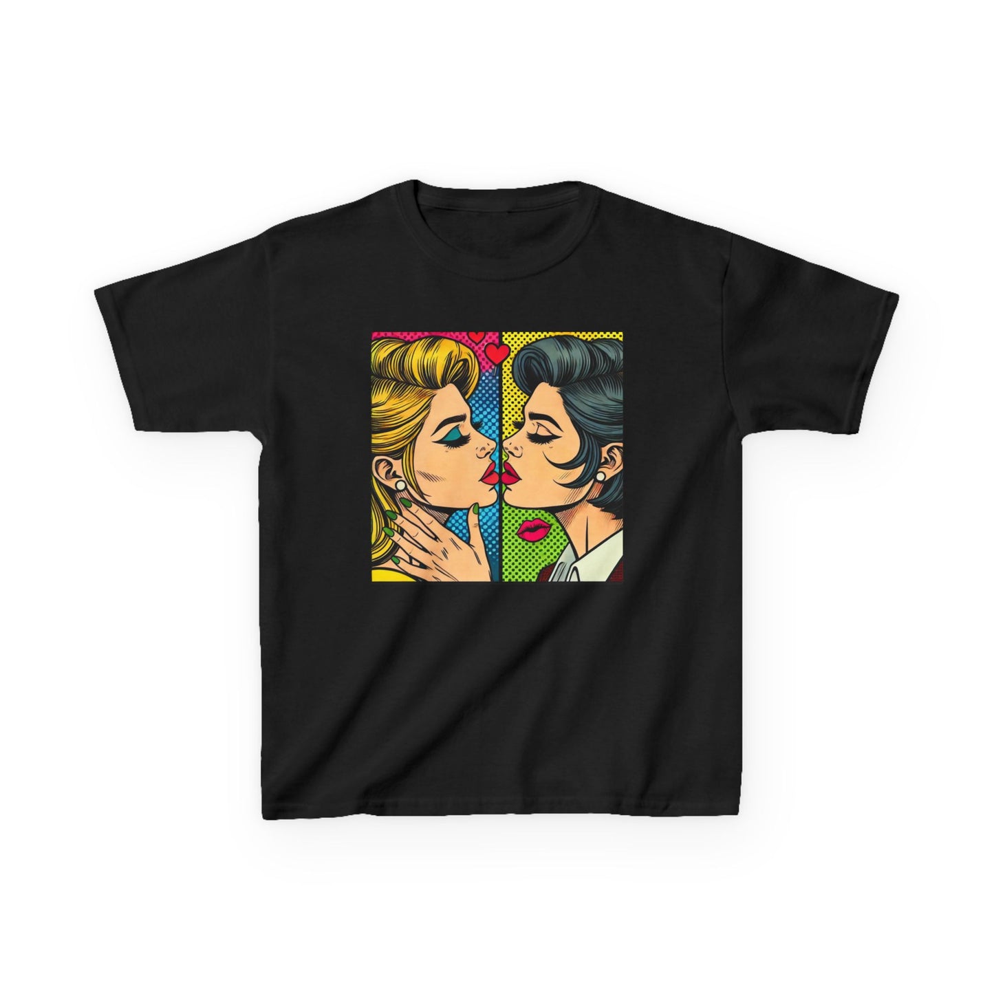 Girls kiss retro