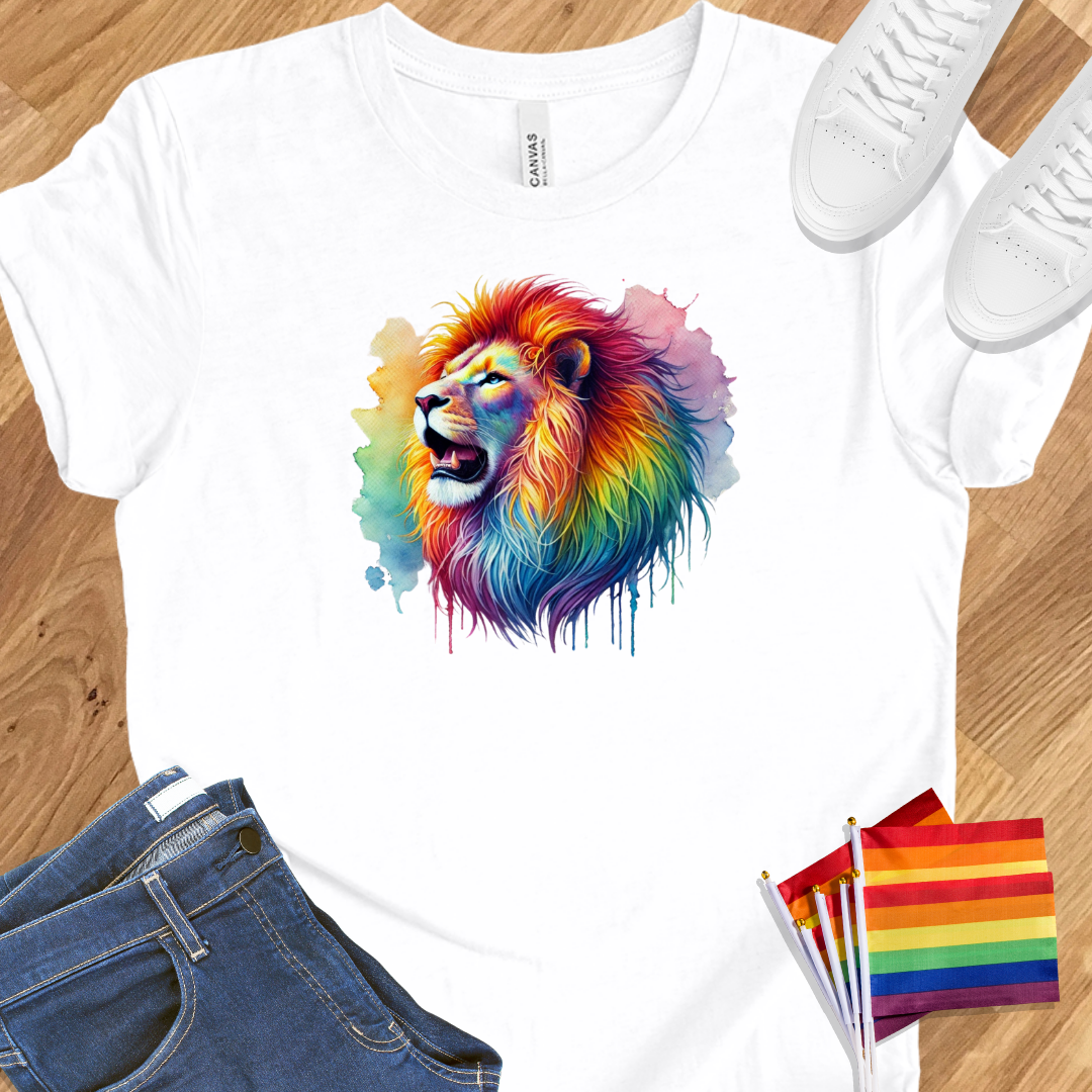 Rainbow lion pride