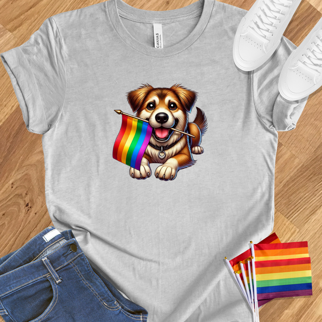 Cute dog pride flag