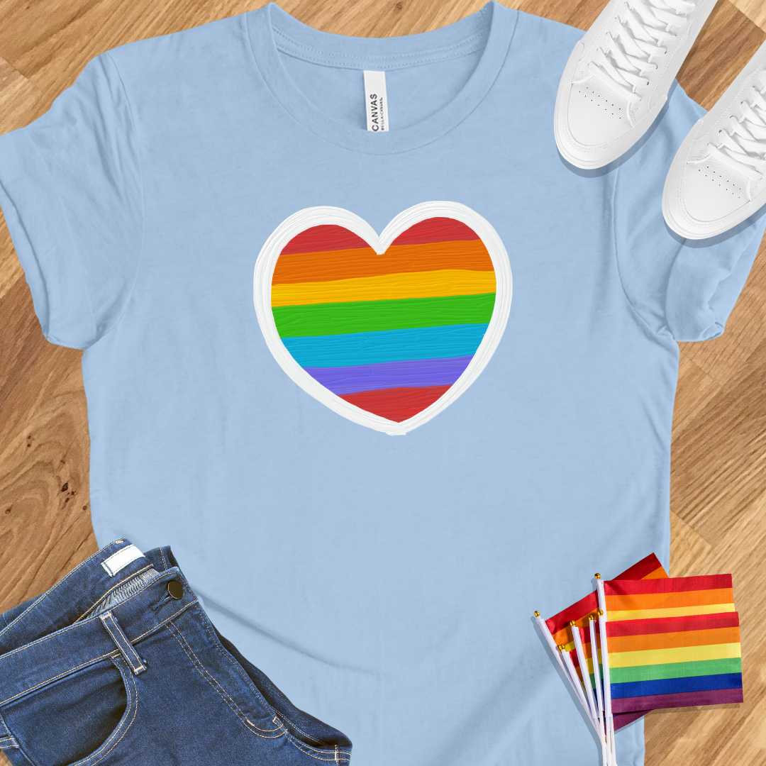 Rainbow heart cute