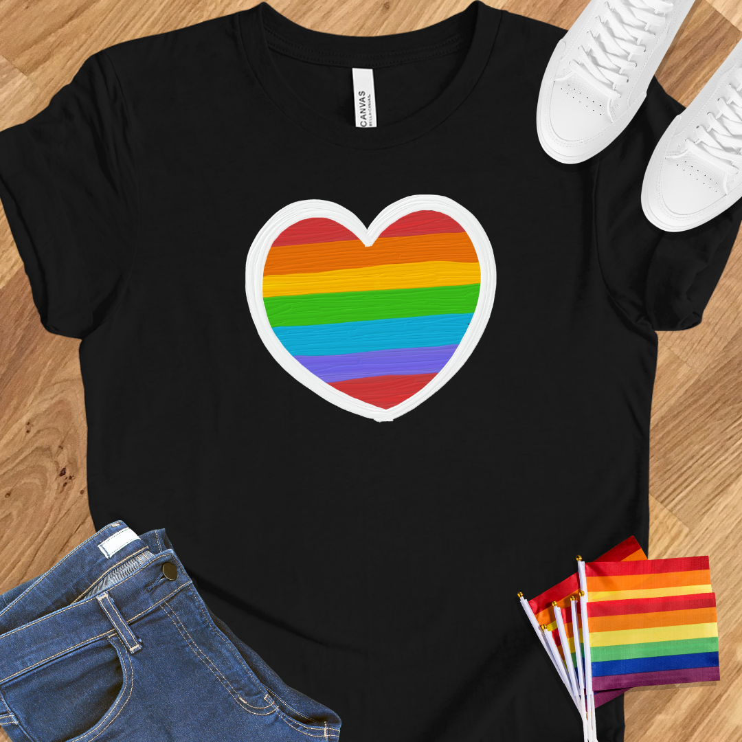 Rainbow heart cute