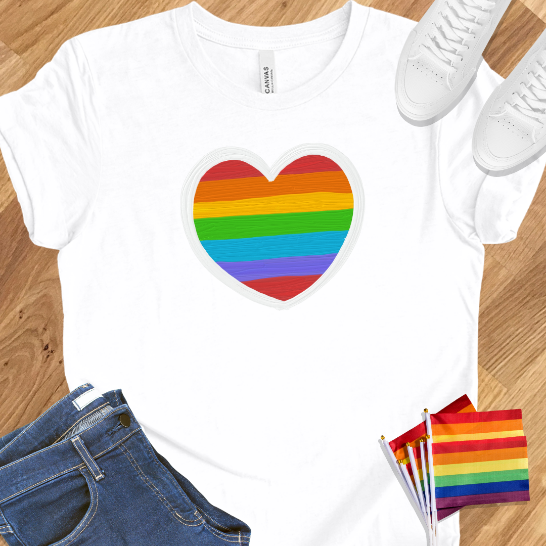 Rainbow heart cute
