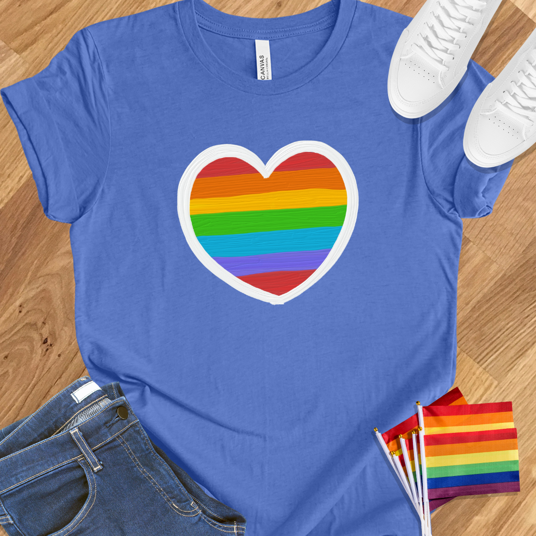Rainbow heart cute
