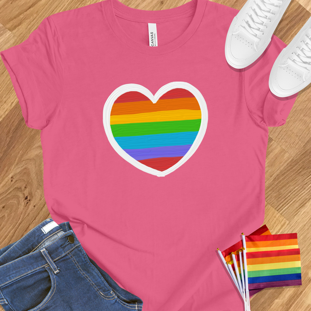 Rainbow heart cute