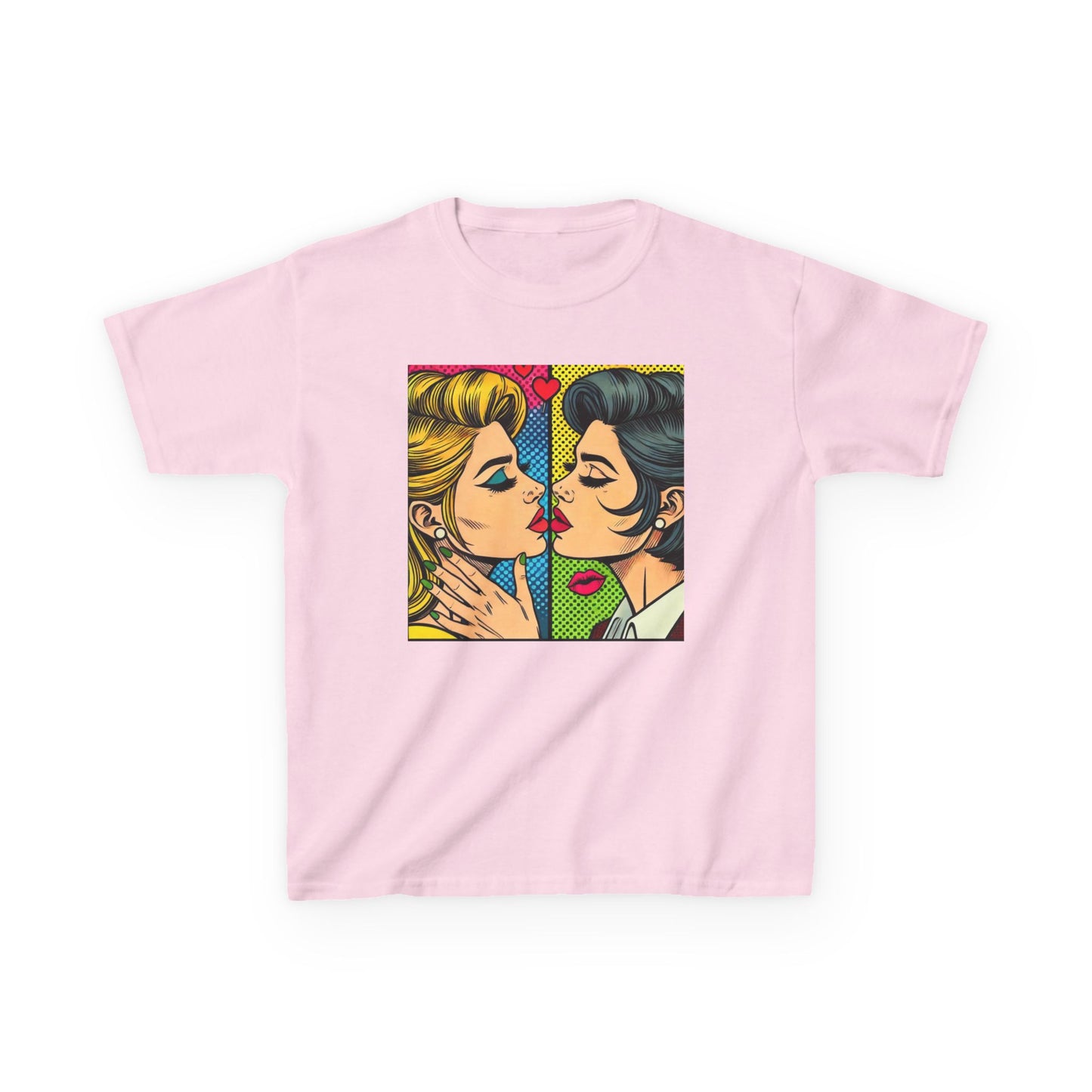 Girls kiss retro