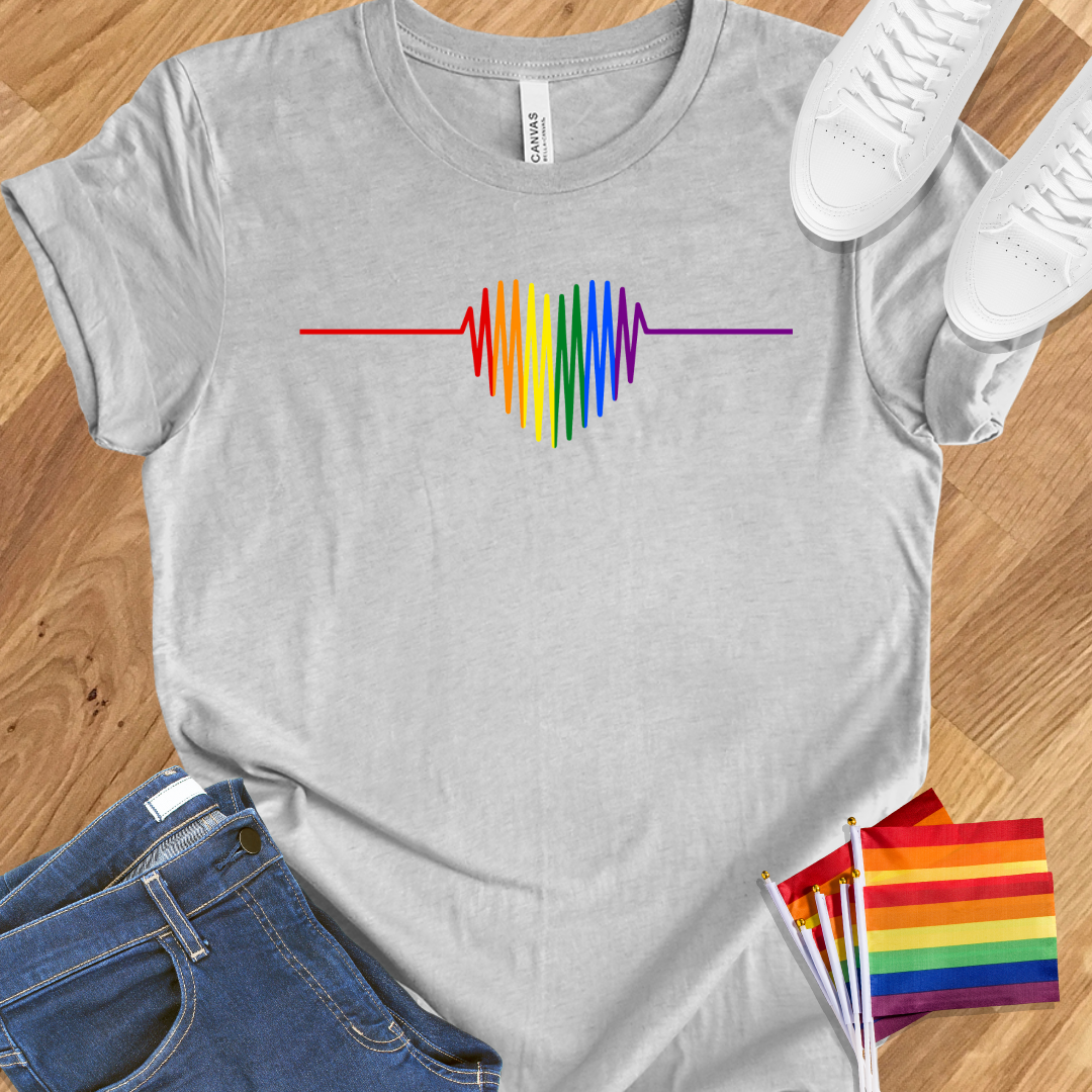 Rainbow Heart Line Design