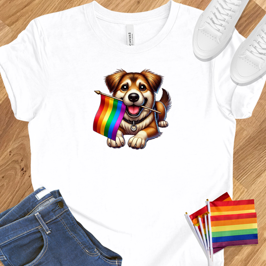 Cute dog pride flag